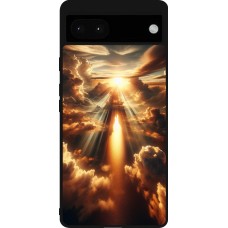 Coque Google Pixel 6a - Silicone rigide noir Lueur Céleste Zenith