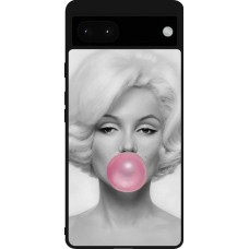 Google Pixel 6a Case Hülle - Silikon schwarz Marilyn Bubble