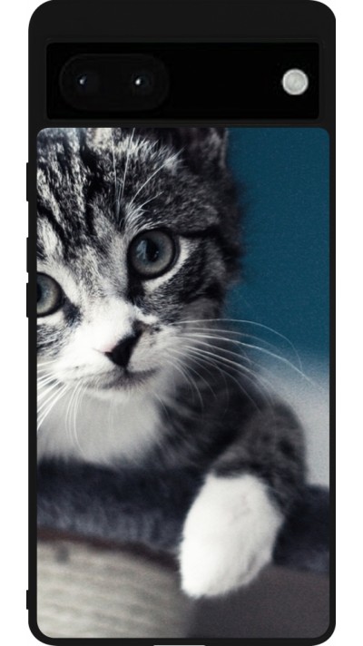 Coque Google Pixel 6a - Silicone rigide noir Meow 23