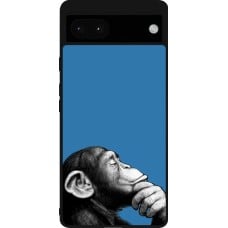 Coque Google Pixel 6a - Silicone rigide noir Monkey Pop Art