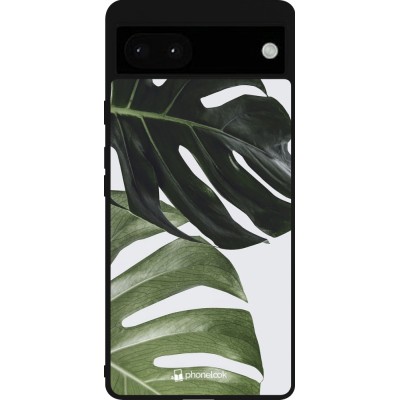 Coque Google Pixel 6a - Silicone rigide noir Monstera Plant