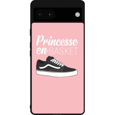 Coque Google Pixel 6a - Silicone rigide noir princesse en basket