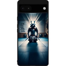 Coque Google Pixel 6a - Silicone rigide noir Samouraï en prière