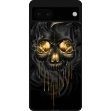 Google Pixel 6a Case Hülle - Silikon schwarz Skull 02