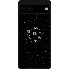 Google Pixel 6a Case Hülle - Silikon schwarz Space Doodle