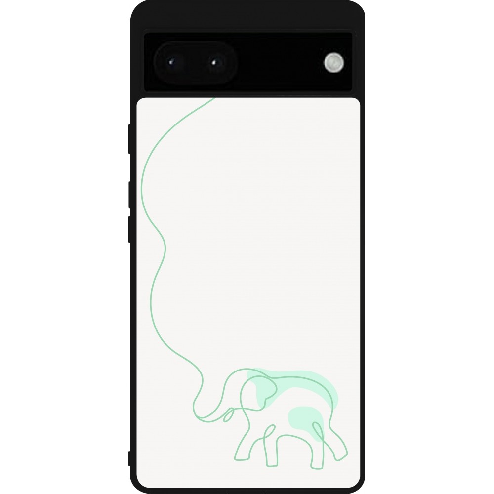 Coque Google Pixel 6a - Silicone rigide noir Spring 23 baby elephant