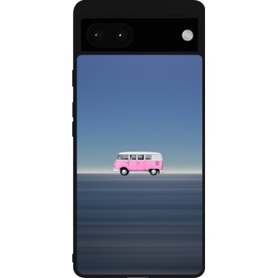 Coque Google Pixel 6a - Silicone rigide noir Spring 23 pink bus