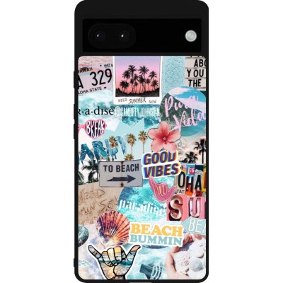 Coque Google Pixel 6a - Silicone rigide noir Summer 20 collage