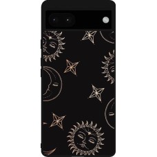 Coque Google Pixel 6a - Silicone rigide noir Suns and Moons