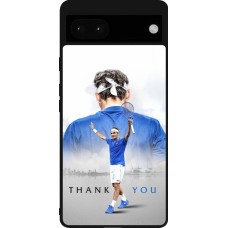 Coque Google Pixel 6a - Silicone rigide noir Thank you Roger