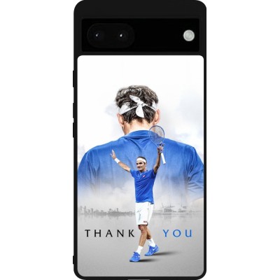 Coque Google Pixel 6a - Silicone rigide noir Thank you Roger