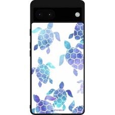 Coque Google Pixel 6a - Silicone rigide noir Turtles pattern watercolor