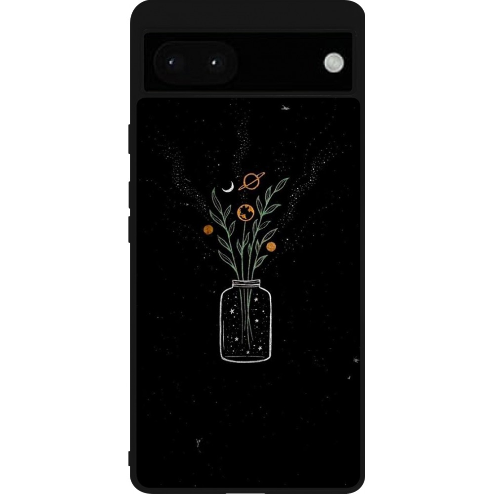 Coque Google Pixel 6a - Silicone rigide noir Vase black