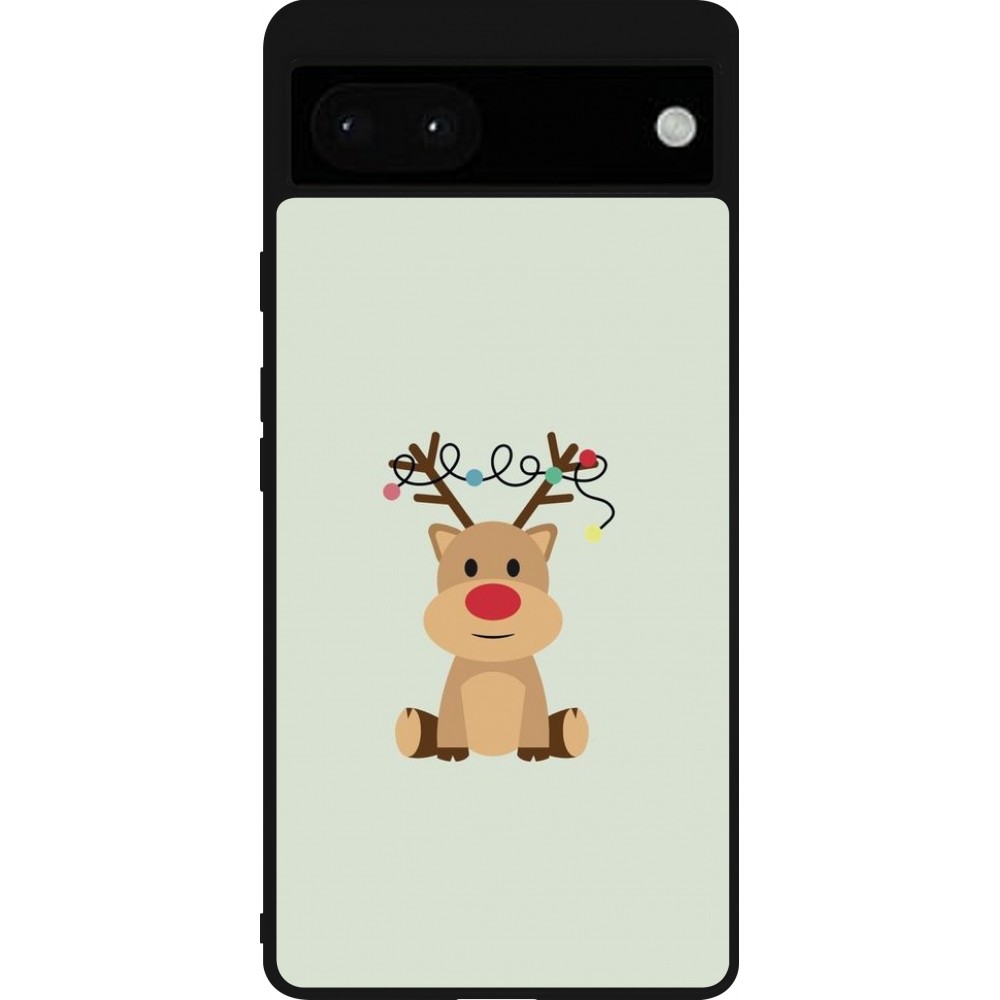 Coque Google Pixel 6a - Silicone rigide noir Christmas 22 baby reindeer