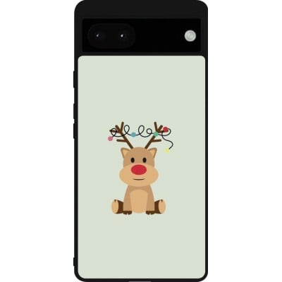 Coque Google Pixel 6a - Silicone rigide noir Christmas 22 baby reindeer