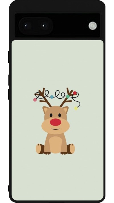 Coque Google Pixel 6a - Silicone rigide noir Christmas 22 baby reindeer