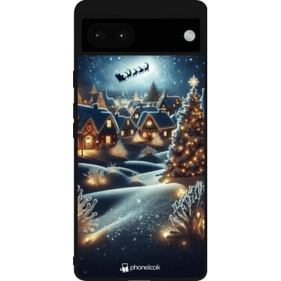 Coque Google Pixel 6a - Silicone rigide noir Noël 2023 Christmas is Coming