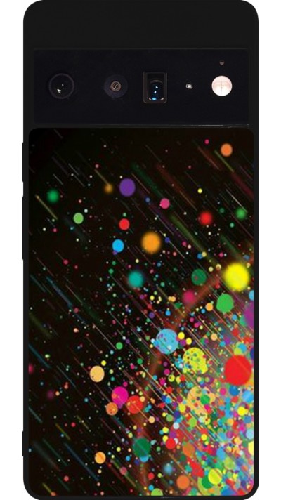 Coque Google Pixel 6 Pro - Silicone rigide noir Abstract Bubble Lines