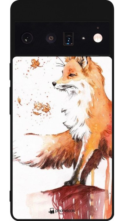 Coque Google Pixel 6 Pro - Silicone rigide noir Autumn 21 Fox