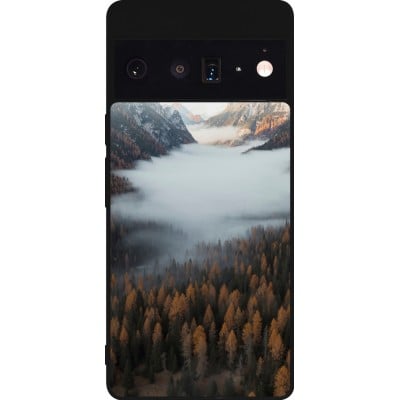 Coque Google Pixel 6 Pro - Silicone rigide noir Autumn 22 forest lanscape