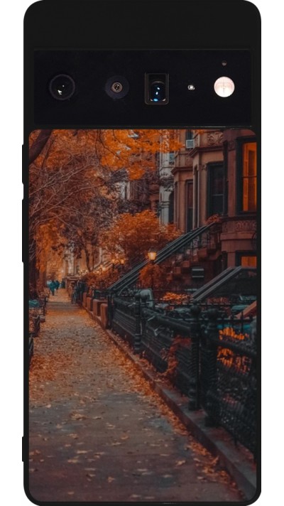 Coque Google Pixel 6 Pro - Silicone rigide noir Autumn 2024 city