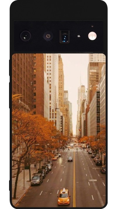 Coque Google Pixel 6 Pro - Silicone rigide noir Autumn 2024 New York city