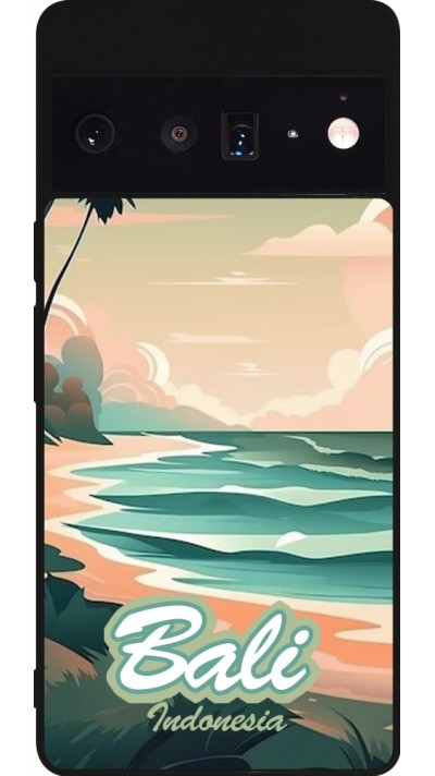 Coque Google Pixel 6 Pro - Silicone rigide noir Bali Landscape