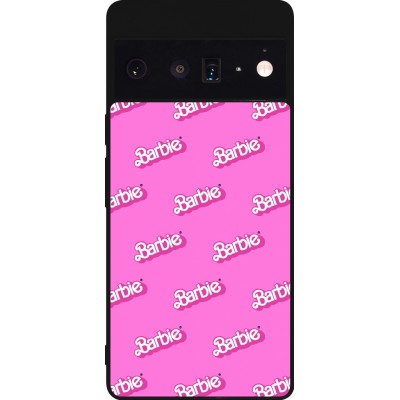 Coque Google Pixel 6 Pro - Silicone rigide noir Barbie Pattern