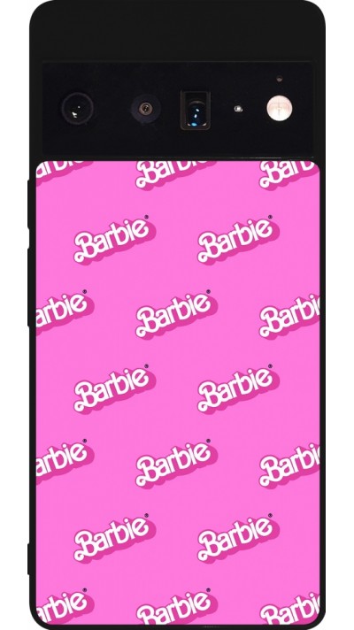 Coque Google Pixel 6 Pro - Silicone rigide noir Barbie Pattern