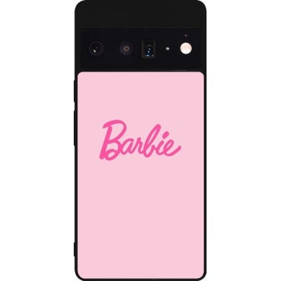 Coque Google Pixel 6 Pro - Silicone rigide noir Barbie Text