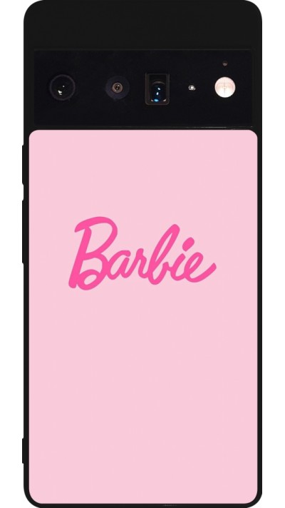 Coque Google Pixel 6 Pro - Silicone rigide noir Barbie Text