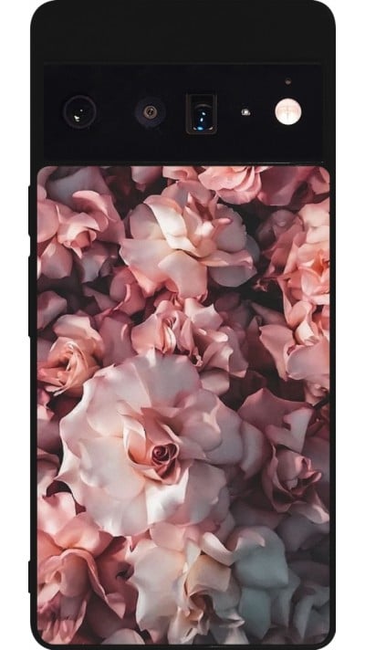 Coque Google Pixel 6 Pro - Silicone rigide noir Beautiful Roses