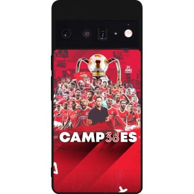 Coque Google Pixel 6 Pro - Silicone rigide noir Benfica Campeoes 2023