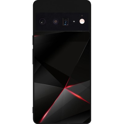 Coque Google Pixel 6 Pro - Silicone rigide noir Black Red Lines