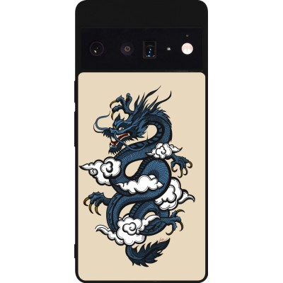 Coque Google Pixel 6 Pro - Silicone rigide noir Blue Dragon Tattoo