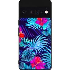 Coque Google Pixel 6 Pro - Silicone rigide noir Blue Forest