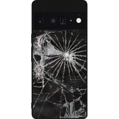 Coque Google Pixel 6 Pro - Silicone rigide noir Broken Screen