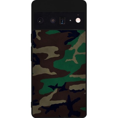 Coque Google Pixel 6 Pro - Silicone rigide noir Camouflage 3