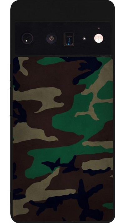 Coque Google Pixel 6 Pro - Silicone rigide noir Camouflage 3