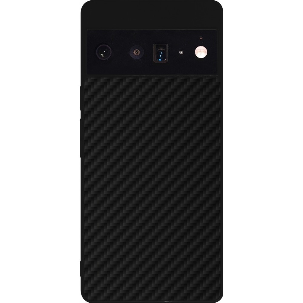 Coque Google Pixel 6 Pro - Silicone rigide noir Carbon Basic