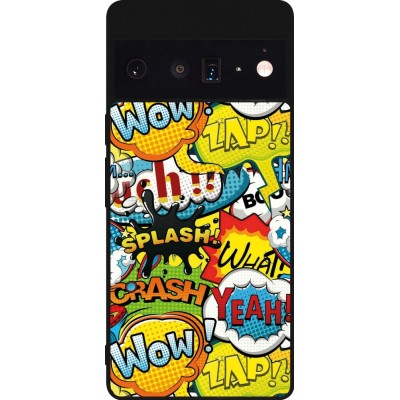 Coque Google Pixel 6 Pro - Silicone rigide noir Cartoons slogans