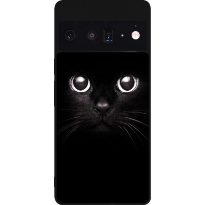 Coque Google Pixel 6 Pro - Silicone rigide noir Cat eyes