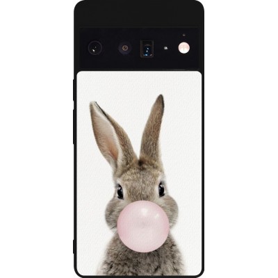 Coque Google Pixel 6 Pro - Silicone rigide noir Easter 2023 bubble gum bunny