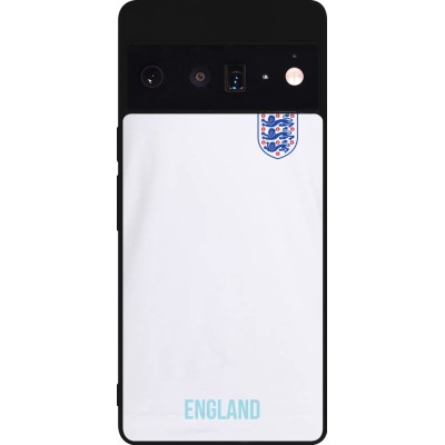 Coque Google Pixel 6 Pro - Silicone rigide noir Maillot de football Angleterre 2022 personnalisable