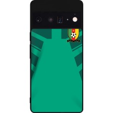 Coque Google Pixel 6 Pro - Silicone rigide noir Maillot de football Cameroun 2022 personnalisable