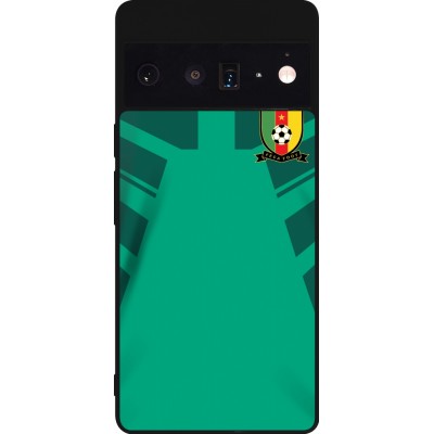 Coque Google Pixel 6 Pro - Silicone rigide noir Maillot de football Cameroun 2022 personnalisable