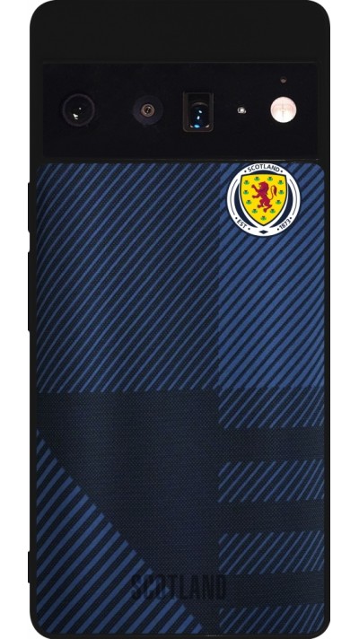 Coque Google Pixel 6 Pro - Silicone rigide noir Maillot de football Ecosse personnalisable