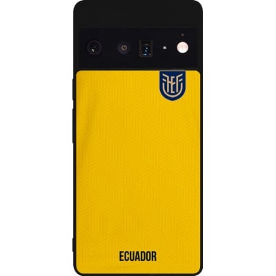 Coque Google Pixel 6 Pro - Silicone rigide noir Maillot de football Equateur 2022