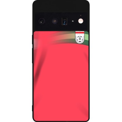 Coque Google Pixel 6 Pro - Silicone rigide noir Maillot de football Iran 2022 personnalisable