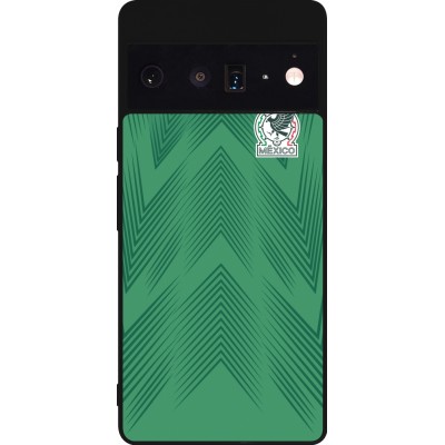 Coque Google Pixel 6 Pro - Silicone rigide noir Maillot de football Mexique 2022 personnalisable